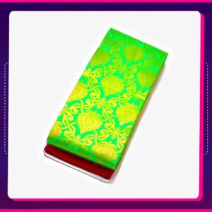 Putta Soft Emboss Saree Teal Green - Image 2