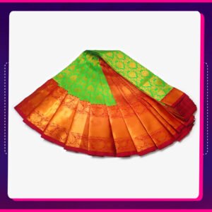 Putta Soft Emboss Saree Teal Green - Image 1