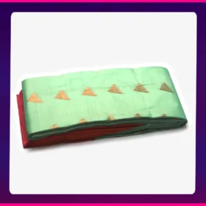 Putta Emboss Saree Greenish Teal - Image 3