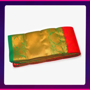 Korvai All-Self Sarees Golden blue - Image 2