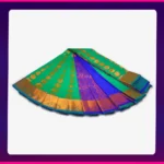 Putta Emboss Saree Green