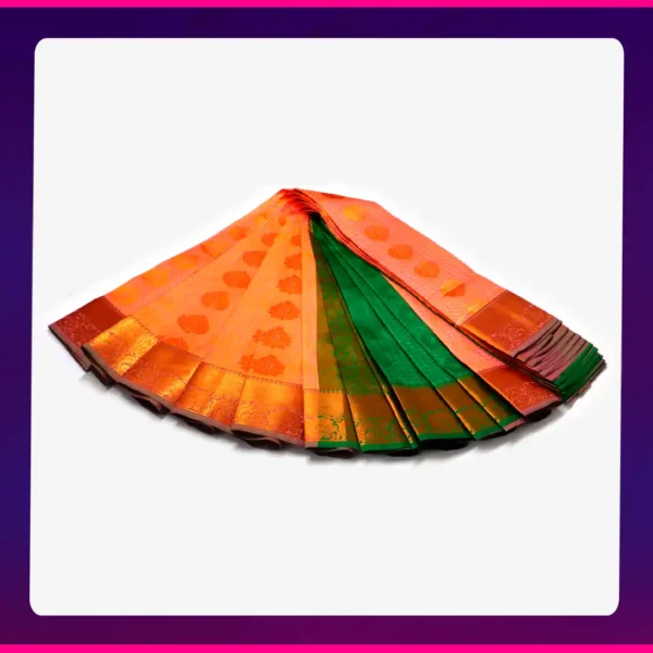 Website_saree_02 copy2_127 Putta Emboss Saree Reddish Orange