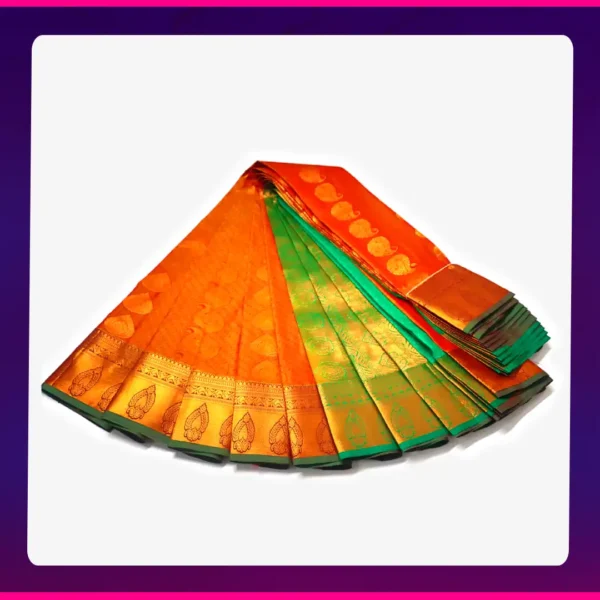 korvai all self sarees golden rose