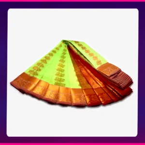 korvai all self sarees green