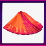 Putta Emboss Saree Reddish Orange