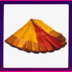 Putta Emboss Saree Orange