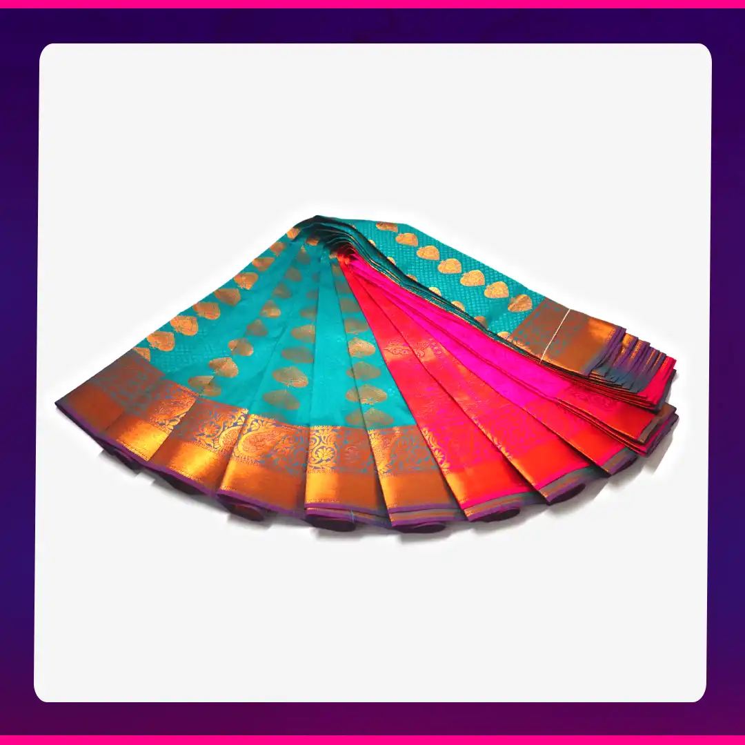 korvai all self saree