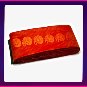 Cotton All self Saree Dark Rose - Image 2