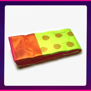 Korvai All Self Sarees Golden Yellow - Image 2