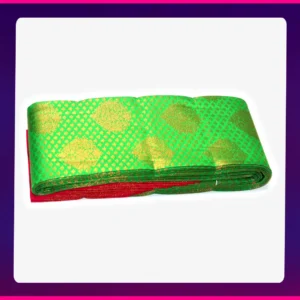 Putta Soft Emboss Saree Tealish Green - Image 3