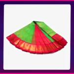 Putta Emboss Saree Green