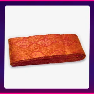 Putta Emboss Saree Yellowish Orange - Image 3